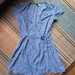 Daisy floral wrap dress